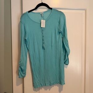 Splendid Turquoise Long Sleeve Top